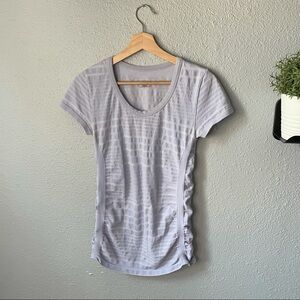 Athleta Ruched Fitted Tee size medium